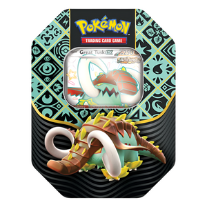 Pokémon Scarlet & Violet: Paldean Fates Tin - Shiny Great Tusk Ex (5 Pack) (ENG)