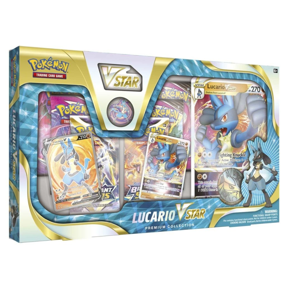 Pokémon Sword & Shield: Lucario VSTAR Premium Collection Box (6 Pack)
