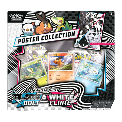 Pokémon Scarlet & Violet: Black Bolt & White Flare – Unova Poster Collection Box (4 Pack) (ENG)