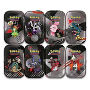 Pokémon Scarlet & Violet: Black Bolt & White Flare – Unova Mini Tin Case (8 Tins) (16 Pack) (ENG)