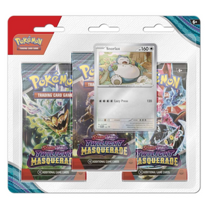 Pokemon Scarlet &amp; Violet: Twilight Masquerade 3-Pack Blister (Snorlax) (ENG)