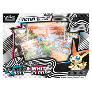 Pokémon Scarlet & Violet: Black Bolt & White Flare – Unova Victini Illustration Collection Box (4 Pack) (ENG)