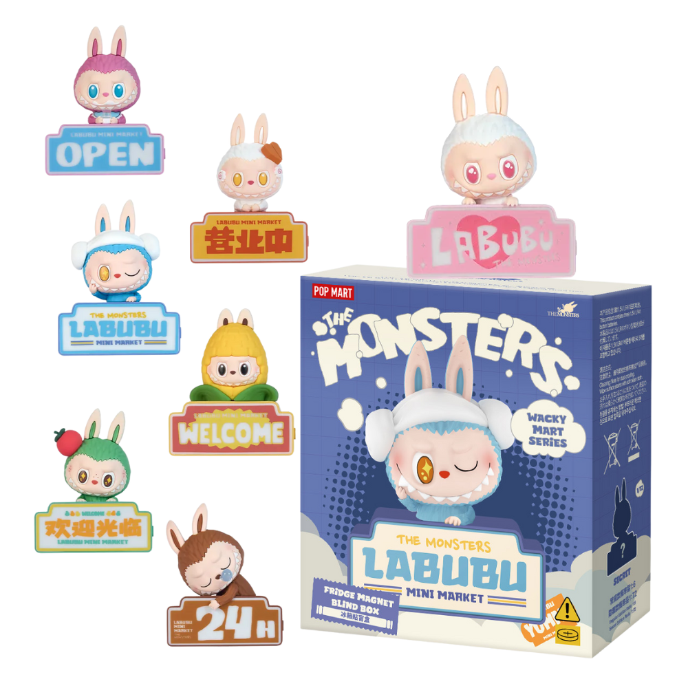 POP MART The Monsters: Wacky Mart Fridge Magnet - Labubu Blind Box (8