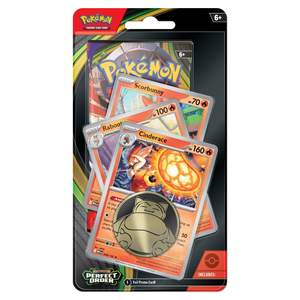 Pokémon Mega Evolution: Perfect Order Premium Checklane 1‑Pack Blister (Cinderace) (ENG)