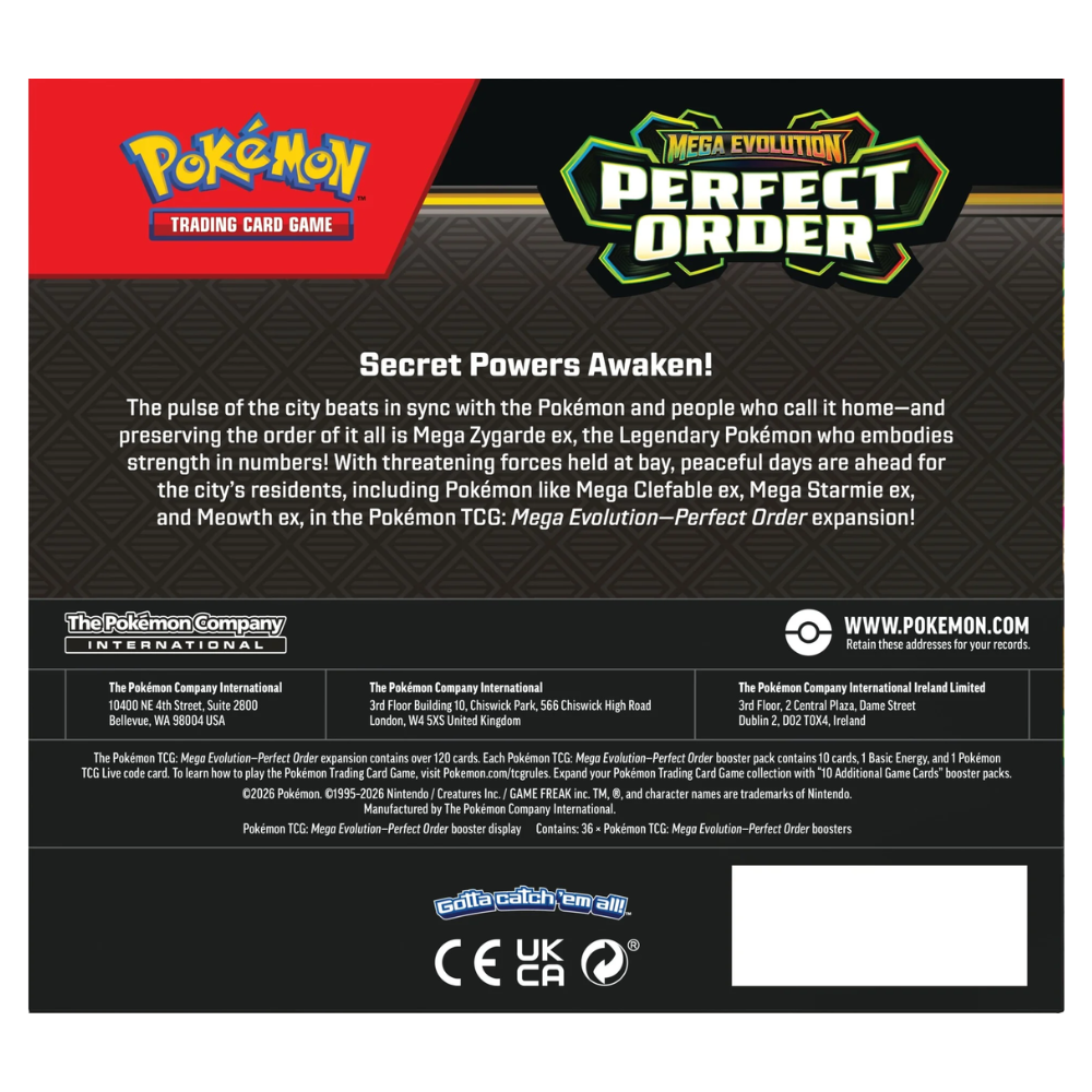 Pokemon Mega Evolution: Perfect Order Booster Display (36 Pack) (ENG)
