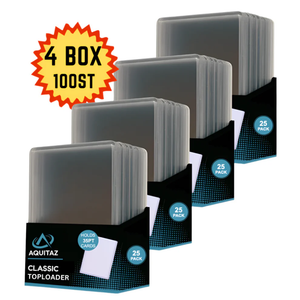 Aquitaz: Classic 3" x 4" Toploader Bundle (4 Box) (100pcs)