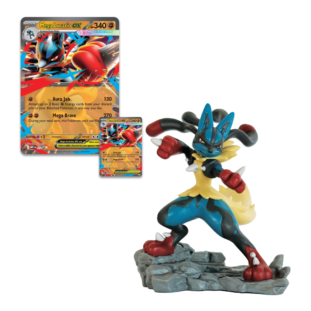 Mega Lucario EX Figure Box メガルカリオ ポケモン Pokemon Mega Evolution: Mega Lucario ex Figure Collection Box (5 Pack)