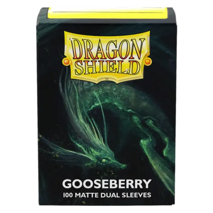 Dragon Shield: Gooseberry Green & Black Standard Size Matte Dual Sleeves (100 ST)