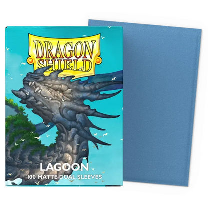 Dragon Shield: Blue Lagoon & Black Standard Size Matte Dual Sleeves (100 ST)