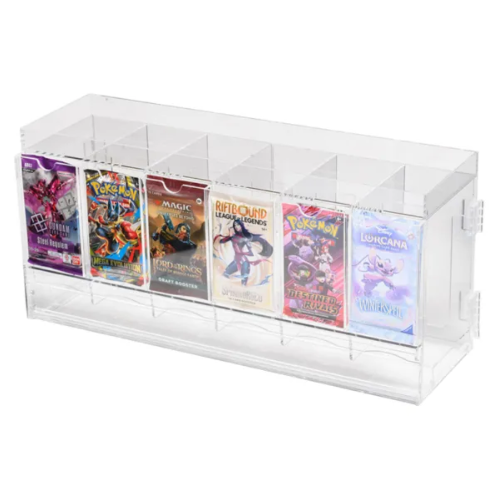 The Acrylic Box: 6-Slot Booster Pack Dispenser Acrylic Case