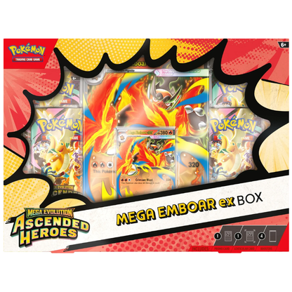 Pokémon Mega Evolution: Ascended Heroes Mega Emboar ex Collection Box (4 Pack) (ENG) (damaged)