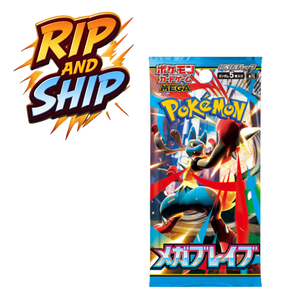 Pokémon Mega Brave (Lucario ex) Booster Pack (JP)– RIP & SHIP (Opened Live)