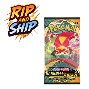 Pokémon Darkness Ablaze Booster Pack (ENG)– RIP & SHIP (Opened Live)