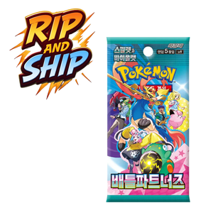 Pokémon Battle Partners (SV9) Booster Pack (KOR)– RIP & SHIP (Opened Live)