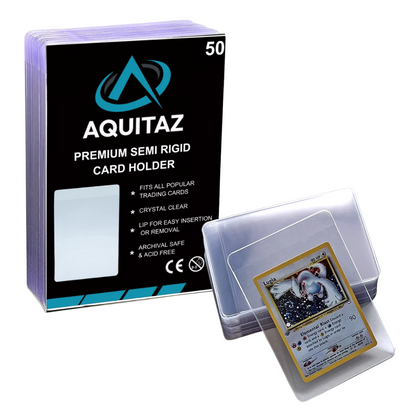 Aquitaz: Premium Semi Rigid Card Holders (50pcs)