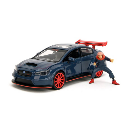 Jujutsu KaisenYuji Itadori med Subaru WRX STI figur - 7cm