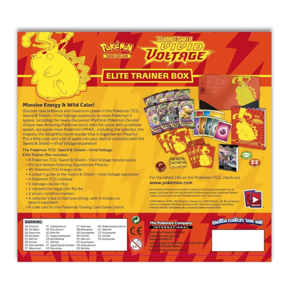 Pokémon Sword & Shield: Vivid Voltage Elite Trainer Box (ETB) (8 P