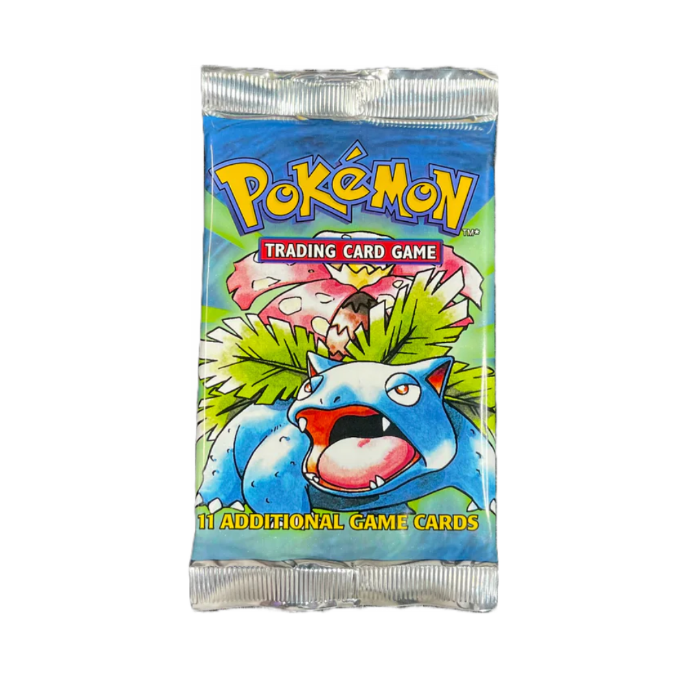 Pokemon Base Set Vintage Booster Pack (Venusaur Artwork) (11 Cards) (E