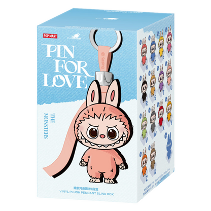 POP MART: Labubu The Monsters Pin for Love Series Pendant Blind Box (N–Z)