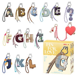 POP MART: The Monsters Labubu Pin for Love Letter Series Pendant Blind Box (A–M)