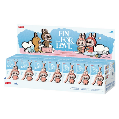 POP MART: The Monsters Labubu Pin for Love Series Figures Sealed Gift Case (N–Z) (14 PCS)