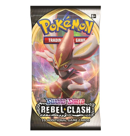 Pokémon Sword & Shield: Rebel Clash Booster Pack (10 Kort)