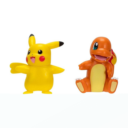 Pokémon Pikachu & Charmander (2 Pack) Stridsfigurer - 6cm