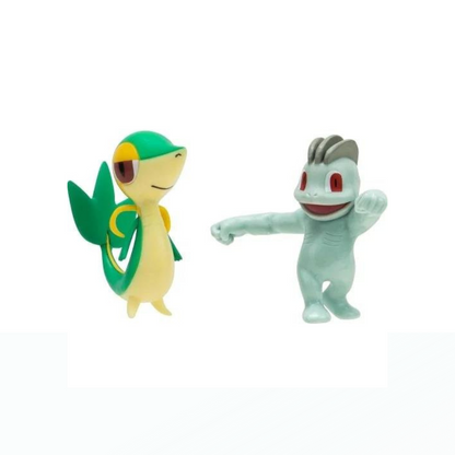 Pokémon Machop & Snivy (2 Pack) Figurer  – 6cm