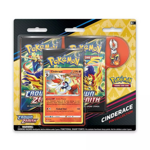 Pokémon Sword & Shield: Cinderace Crown Zenith Pin Collection (3 Pack) (ENG)
