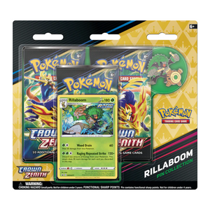 Pokémon Sword & Shield: Rillaboom Crown Zenith Pin Collection (3 Pack) (ENG)