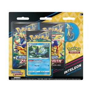 Pokemon Sword & Shield: Inteleon Crown Zenith Pin Collection (3 Pack) (ENG)