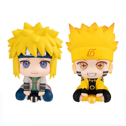 Naruto Shippuden Naruto Uzumaki Six Paths Sage Mode & Minato Namikaze Look Up PVC staty - 11cm