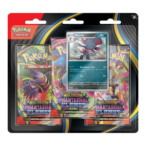 Pokemon Mega Evolution: Phantasmal Flame 3-Pack Blisters (Weavile) (ENG)