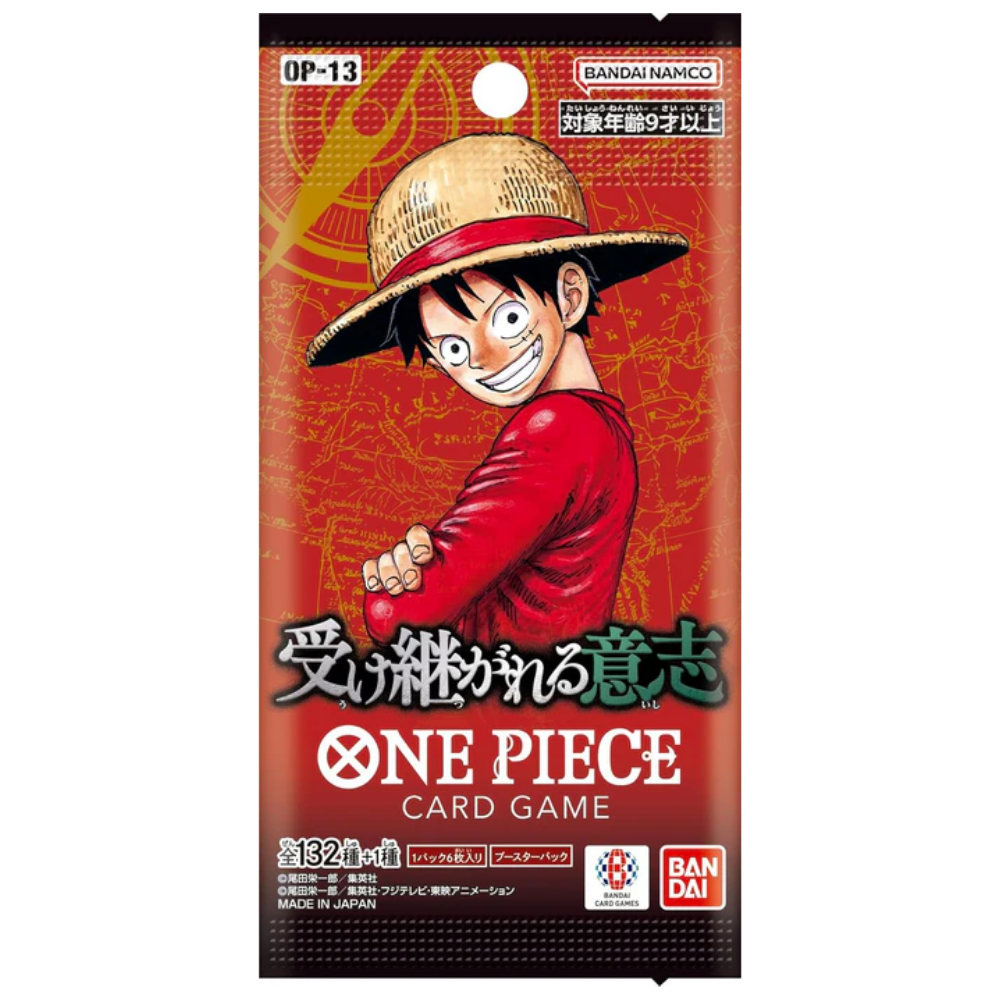 One Piece: (OP 13) Carrying On His Will Booster Pack (6 Cards) (JP)