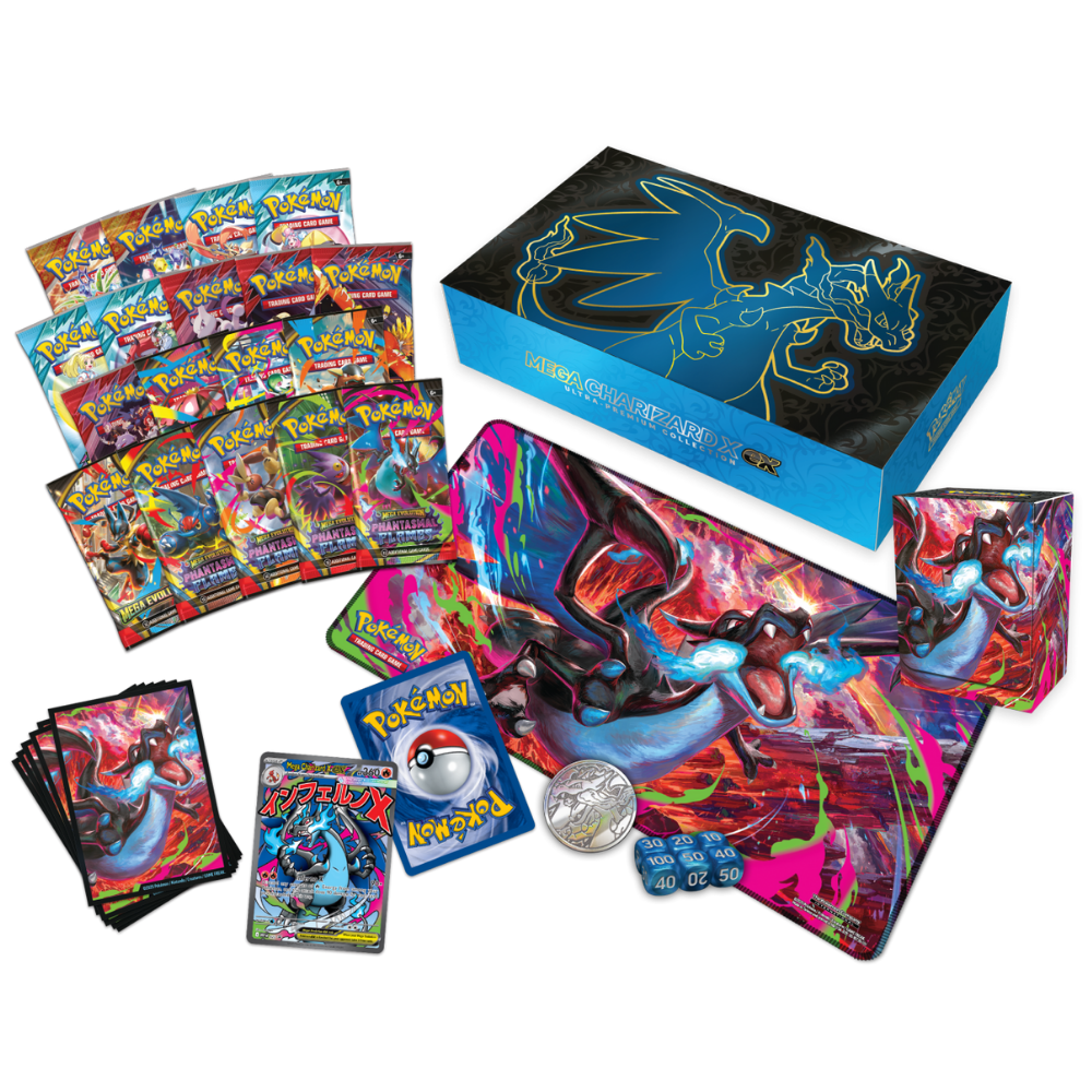【訳あり】ポケモン Mega Charizard X EX コレクションボックス Pokémon Mega Evolution: Mega Charizard X ex Ultra Premium Collection B