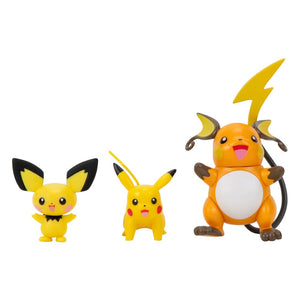 Pokémon Select 3-Pack Evolution Pichu, Pikachu, & Raichu