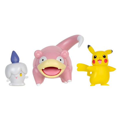 Pokémon 3-Pack Set Pikachu (Female), Litwick, Slowpoke 5 cm