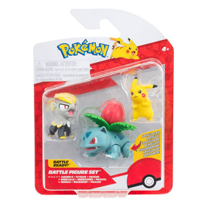 Pokémon 3-Pack Set Pikachu #2, Jangmo-o, Ivysaur