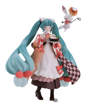 Hatsune Miku Snow Miku Winter Delicacy Figma Actionfigur - 14 cm