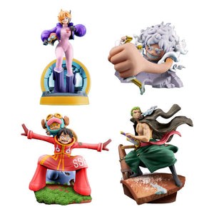 One Piece Petitrama PVC Mini Statue Logbox Re Birth Egghead Set - 9cm Anime Figures